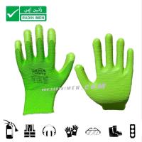 دستکش ایمنی کف نیتریل شیاری طاها