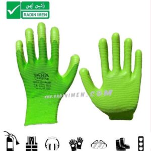 دستکش ایمنی کف نیتریل شیاری طاها