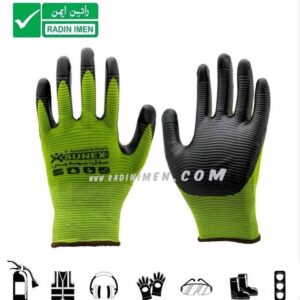 دستکش نیتریل شیاری سانکس مدل بهدیس N1605